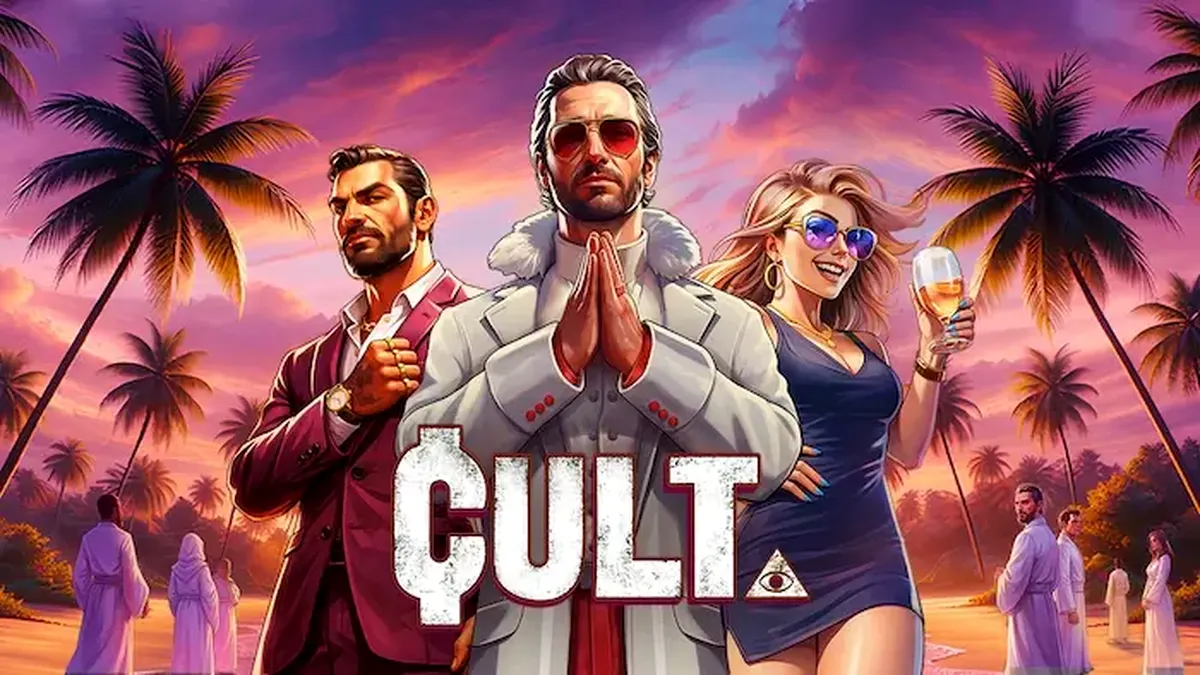 Tampilan visual slot Cult dengan tema okultisme dan simbol ritual.